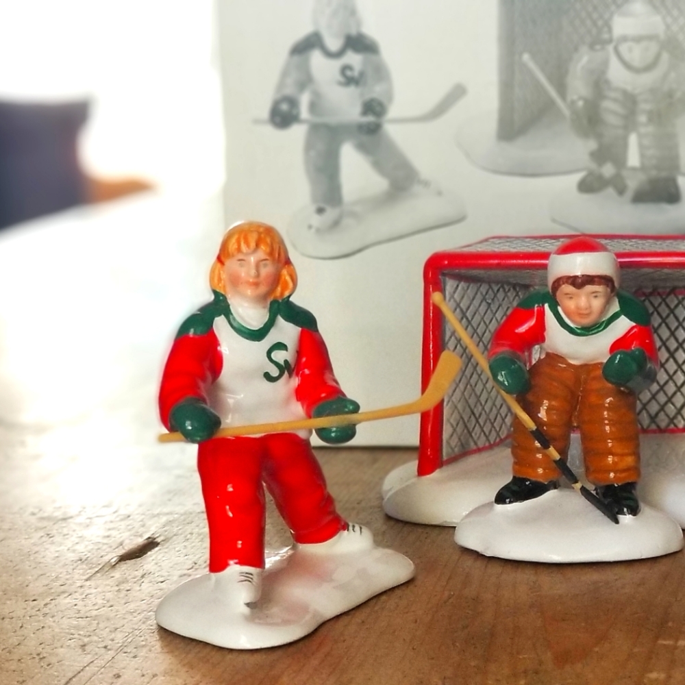 Department 56 - Christmas Village Hockey Players Set of Three